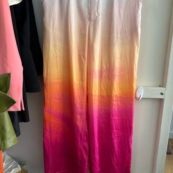BBXBRAND Summer Sunset Ombre Satin Palazzo Pants - Picture 3 of 3